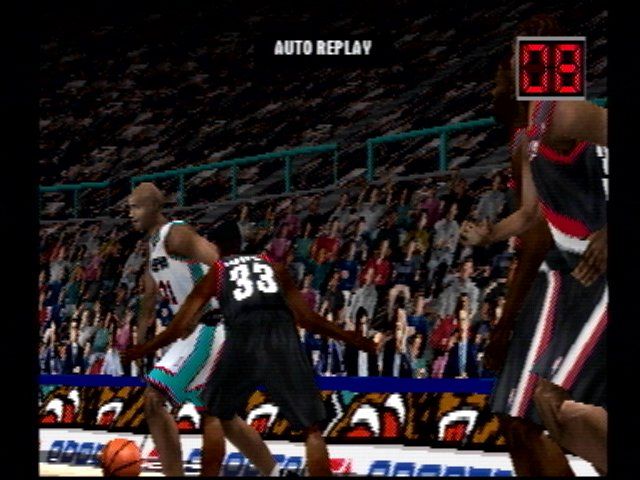 NBA Live 2003 (PlayStation) screenshot: Instant replay