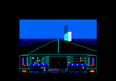 Snow Strike (Amstrad CPC) screenshot: Taking off from the carrier.