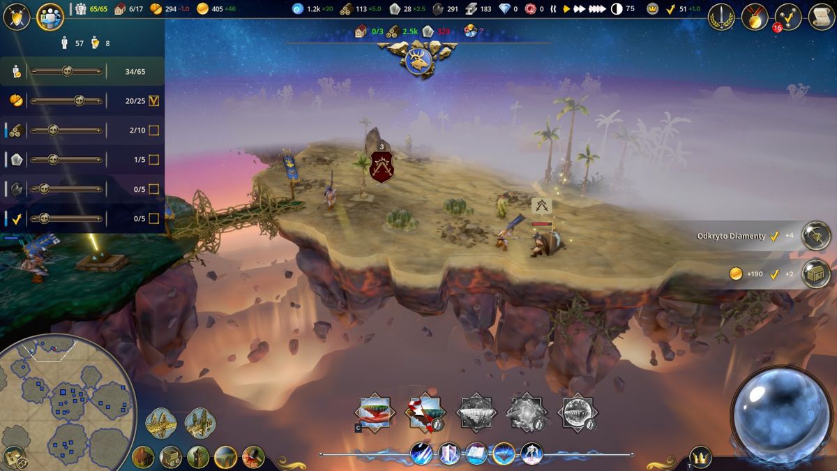 Driftland: The Magic Revival (Windows) screenshot: Desert island - different habitat better for other races