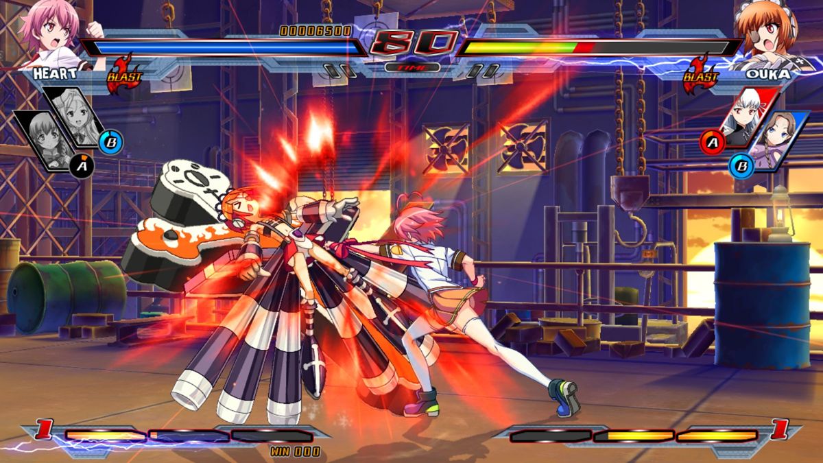 Nitroplus Blasterz: Heroines Infinite Duel (Windows) screenshot: Good, straight hit