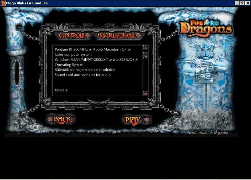 Dragons: Fire & Ice (Windows) screenshot: System Requirements