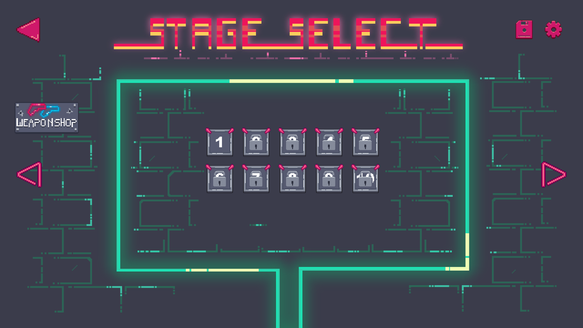 ReX (Windows) screenshot: Stage select screen