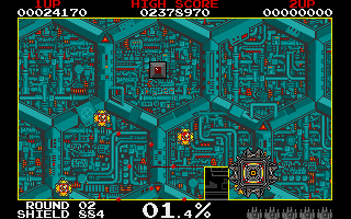 Volfied (DOS) screenshot: Stage 2