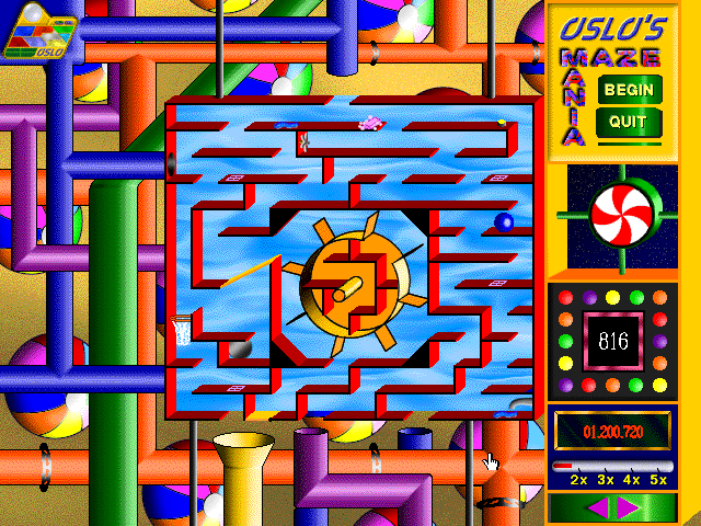 Adventures with Oslo: Tools and Gadgets (Windows 3.x) screenshot: The maze game