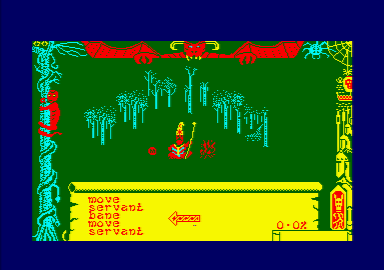 Dragontorc (Amstrad CPC) screenshot: Starting a new game.