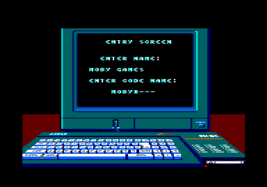 Snow Strike (Amstrad CPC) screenshot: Entering a pilot's name.