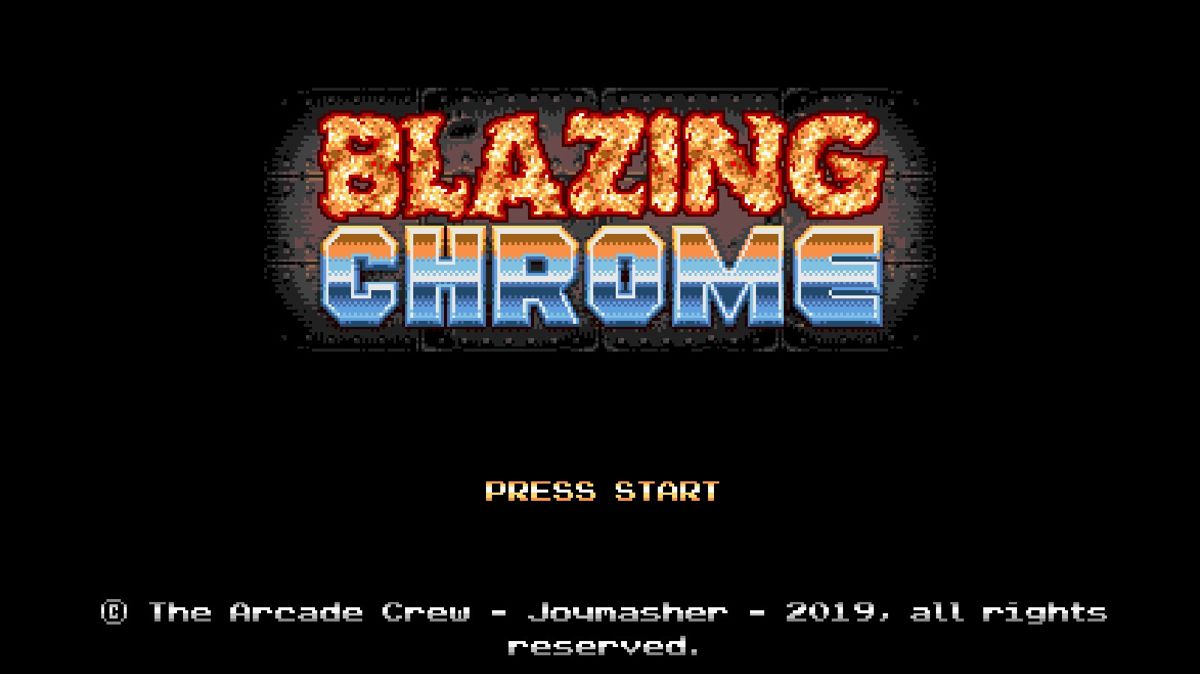 Blazing Chrome (Windows) screenshot: Main menu