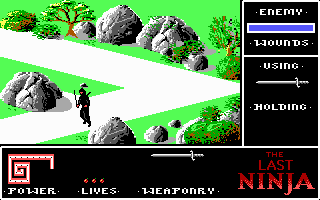 The Last Ninja (DOS) screenshot: Found the sword