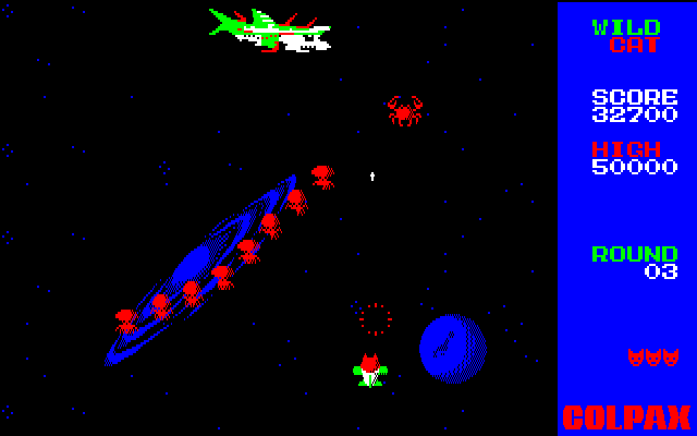 Wild Cat (PC-88) screenshot: Crab and octopuses