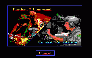 Heavy Metal (DOS) screenshot: Tactical Command menu (EGA)