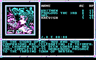 Gateway to the Savage Frontier (DOS) screenshot: Demo (CGA)