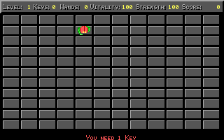 Freakin' Funky Fuzzballs (DOS) screenshot: Level 1 (EGA)