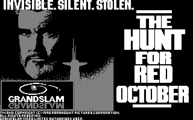 The Hunt for Red October (DOS) screenshot: Title Screen (CGA)