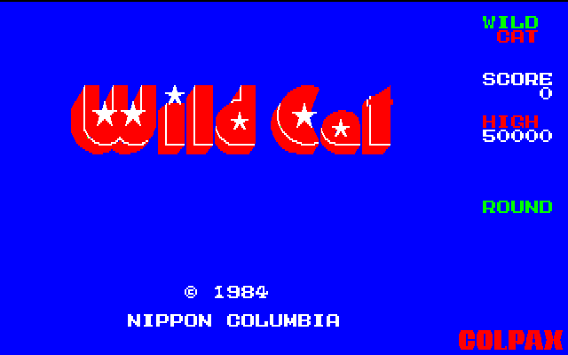Wild Cat (PC-88) screenshot: Title screen