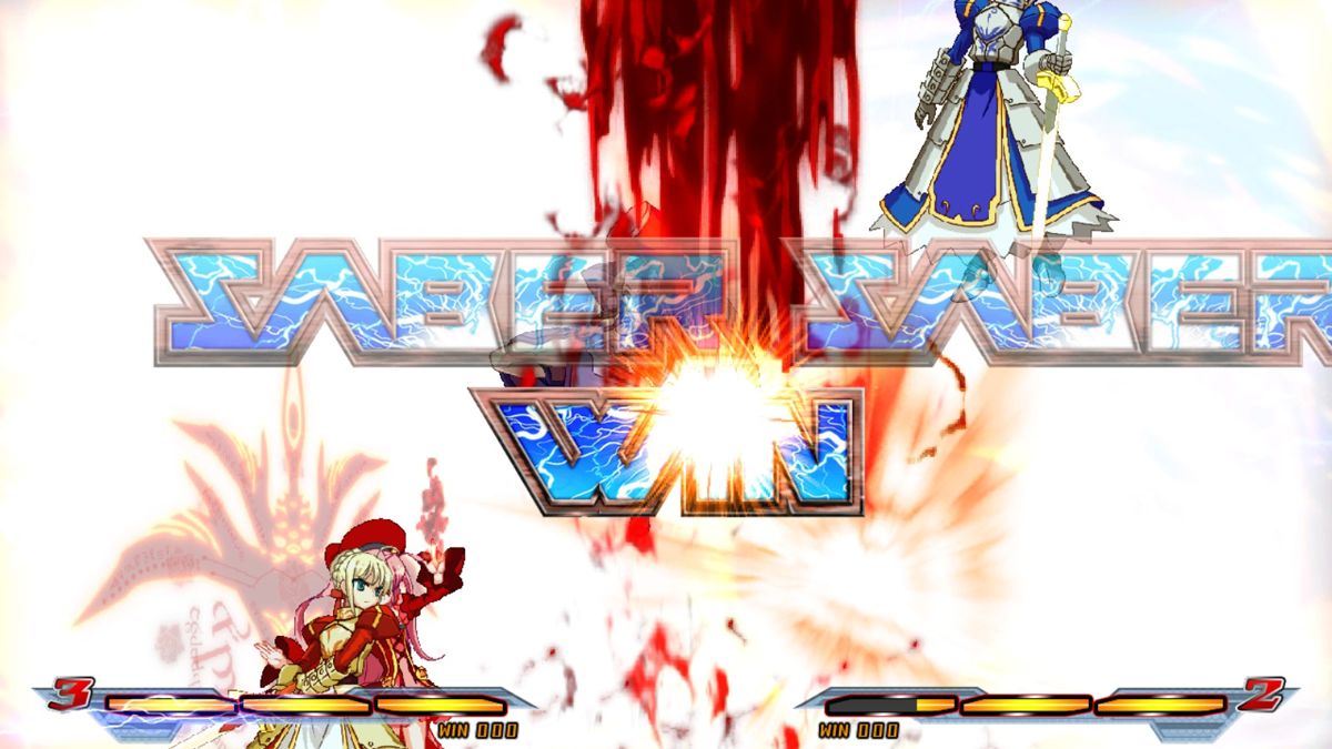 Nitroplus Blasterz: Heroines Infinite Duel (Windows) screenshot: Fight is over