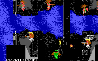 NY Warriors (DOS) screenshot: Between A Rock And A Hard Place