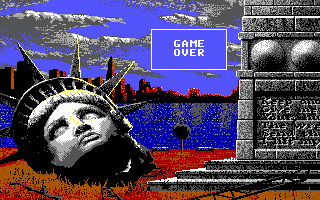NY Warriors (DOS) screenshot: Game Over