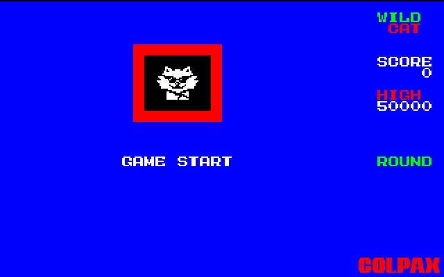 Wild Cat (PC-88) screenshot: Meow! Let's start