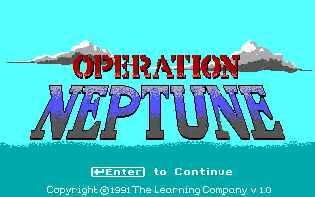 Operation Neptune (DOS) screenshot: Title Screen (EGA)