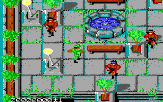 NY Warriors (DOS) screenshot: Main Game Screen