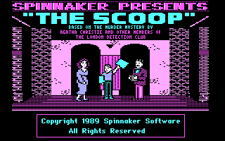 The Scoop (DOS) screenshot: Title Screen (CGA)