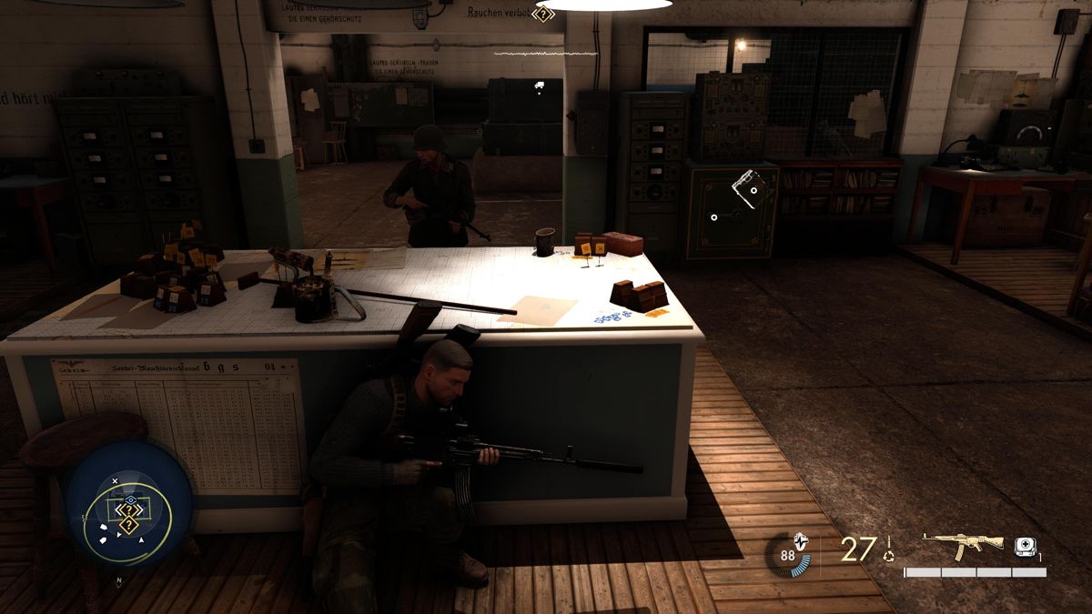 Sniper Elite 5: France (PlayStation 5) screenshot: Hide and seek