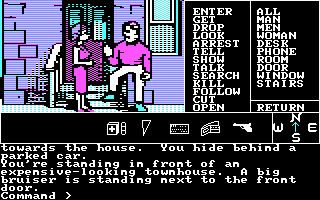 Borrowed Time (PC Booter) screenshot: Anything suspicious here? (CGA)