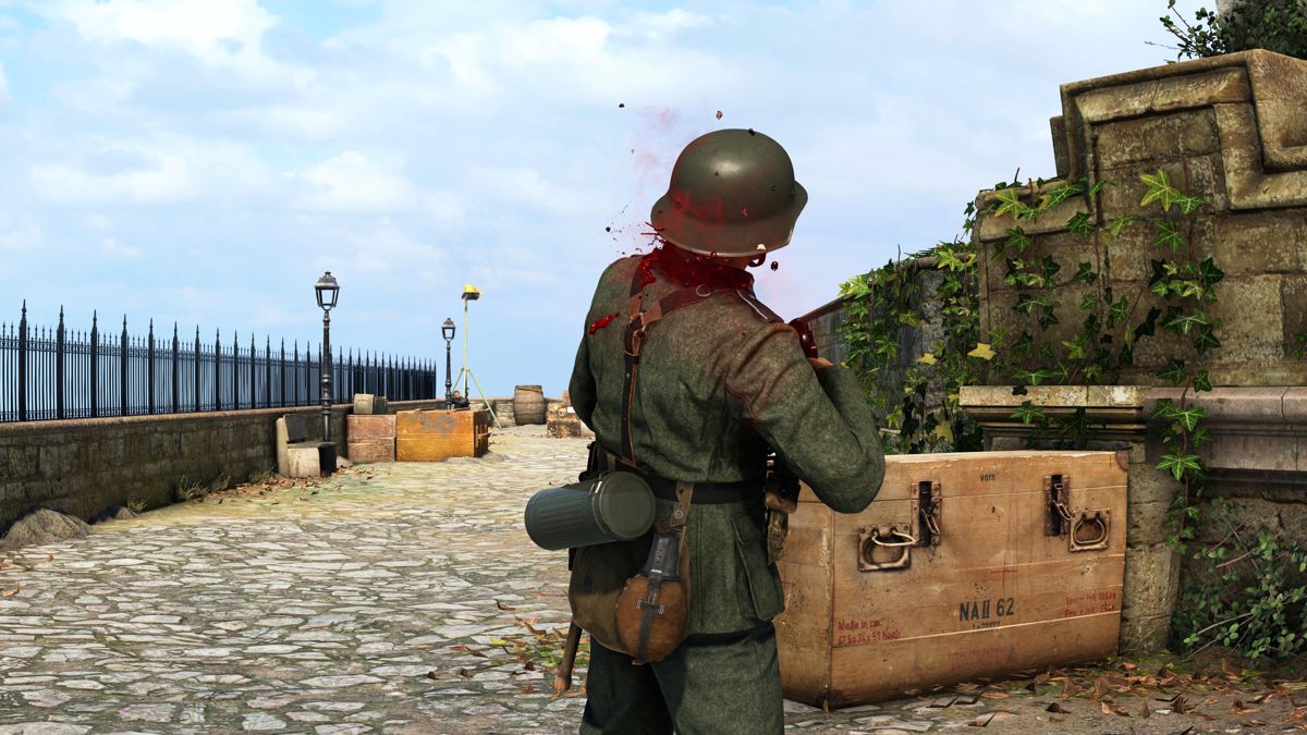 Sniper Elite 5: France (PlayStation 5) screenshot: Sniper rifle is just as efficient at close ranges