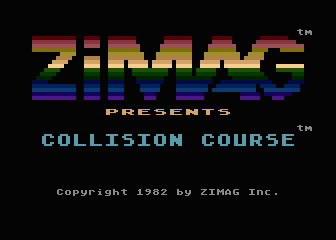 Collision Course (Atari 8-bit) screenshot: Loading screen.