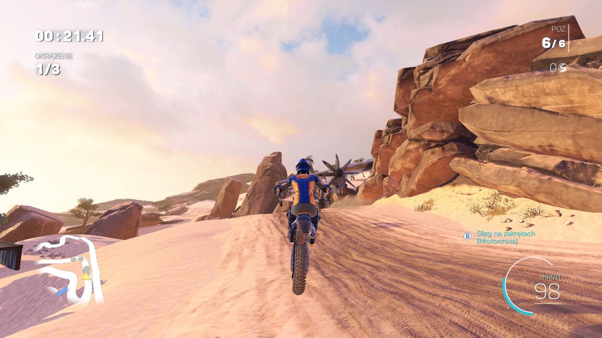 Moto Racer 4 (Windows) screenshot: Planes' graveyard
