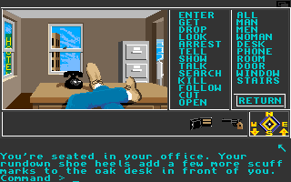 Borrowed Time (Amiga) screenshot: The start of the game