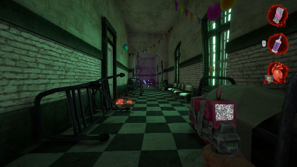 Postal: Brain Damaged (Windows) screenshot: Exploring an asylum.