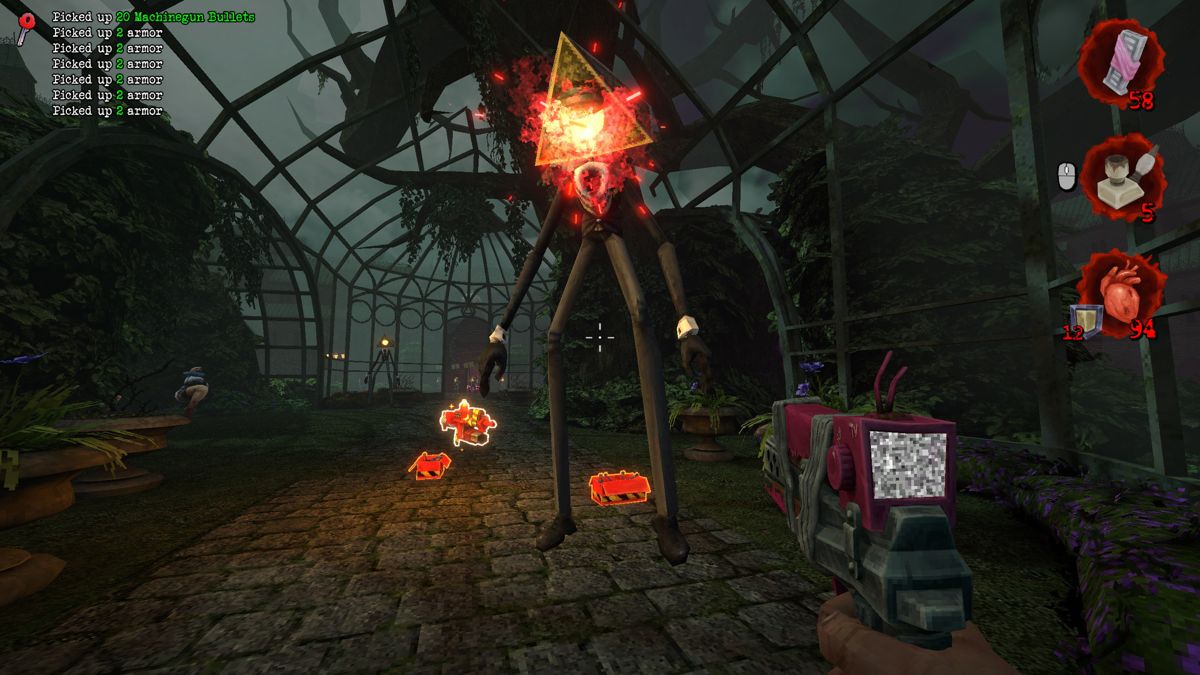 Postal: Brain Damaged (Windows) screenshot: This enemy fires a powerful laser from its head.