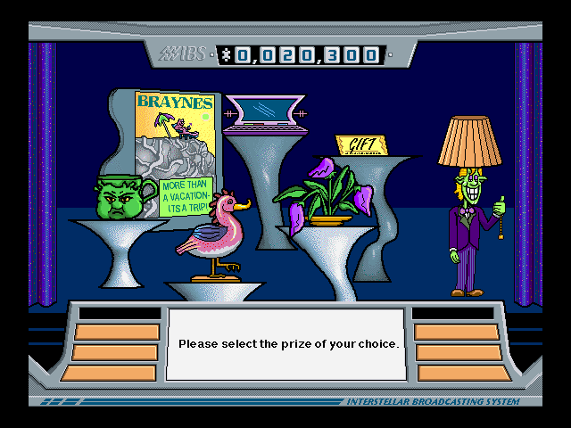 Alien Tales (Windows 3.x) screenshot: After winning the second round, the player gets to choose a reward
