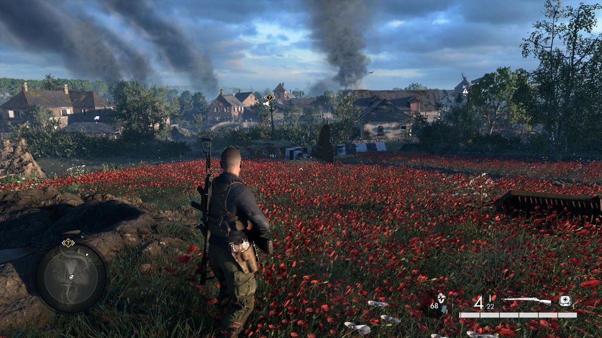 Sniper Elite 5: France (PlayStation 5) screenshot: Crashed allied glider