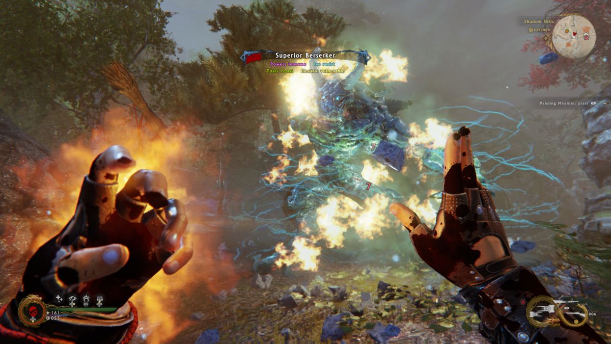 Shadow Warrior 2 (Xbox One) screenshot: Recharging health in the middle of a battle.