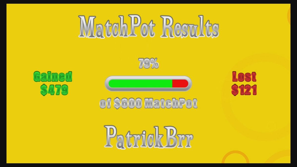 The Perfect Match (Xbox 360) screenshot: The result (trial version)