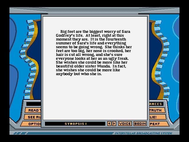 Alien Tales (Windows 3.x) screenshot: ...based on the book excerpts
