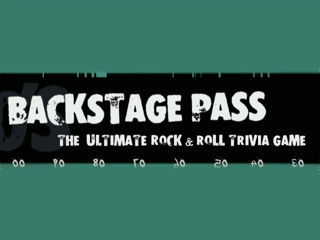 Backstage Pass: The Ultimate Rock & Roll Trivia Game (Windows) screenshot: Title screen