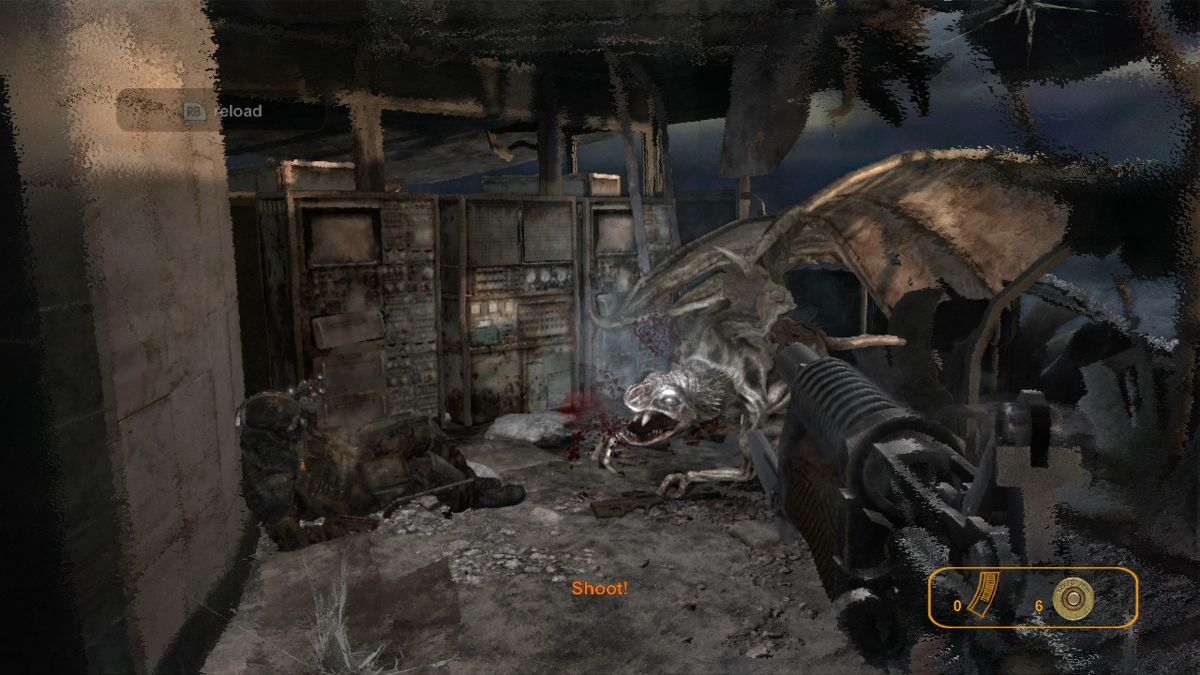 Metro 2033 (Xbox 360) screenshot: Some creatures are rather resilient to bullets.