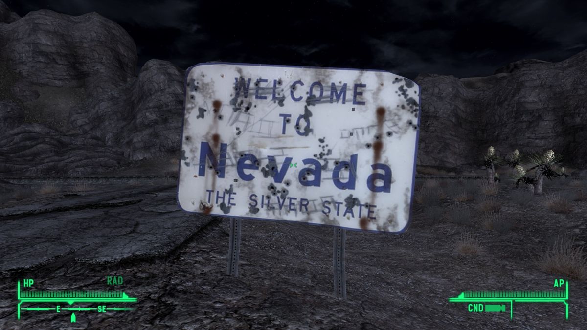 Fallout: New Vegas (Windows) screenshot: Welcome to Nevada!