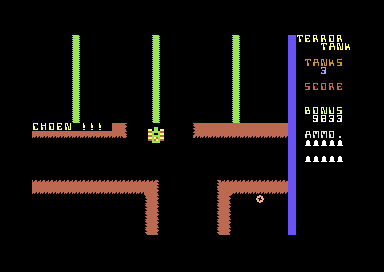 Terror Tank (Commodore 64) screenshot: Moving Laser Beams