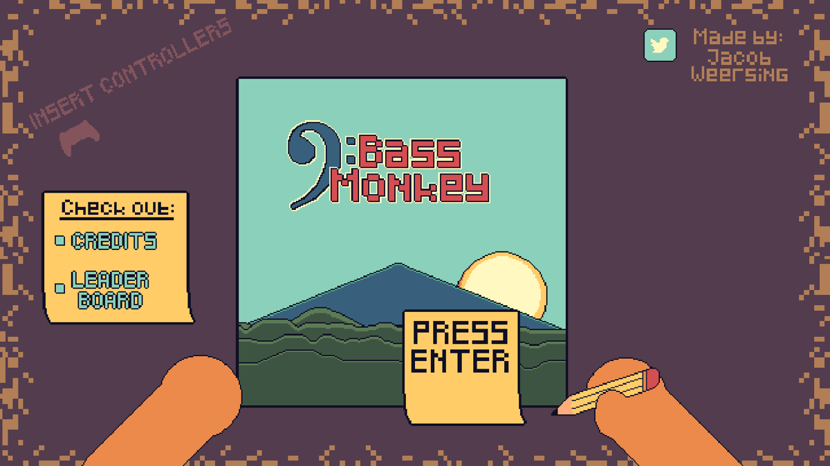 Bass Monkey (Windows) screenshot: Title screen
