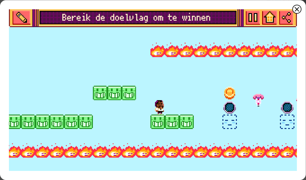 Gerald "Jerry" Lawson's 82nd Birthday (Browser) screenshot: The fourth platformer (Dutch version)