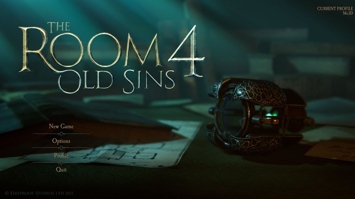 The Room: Old Sins (Windows) screenshot: Main menu