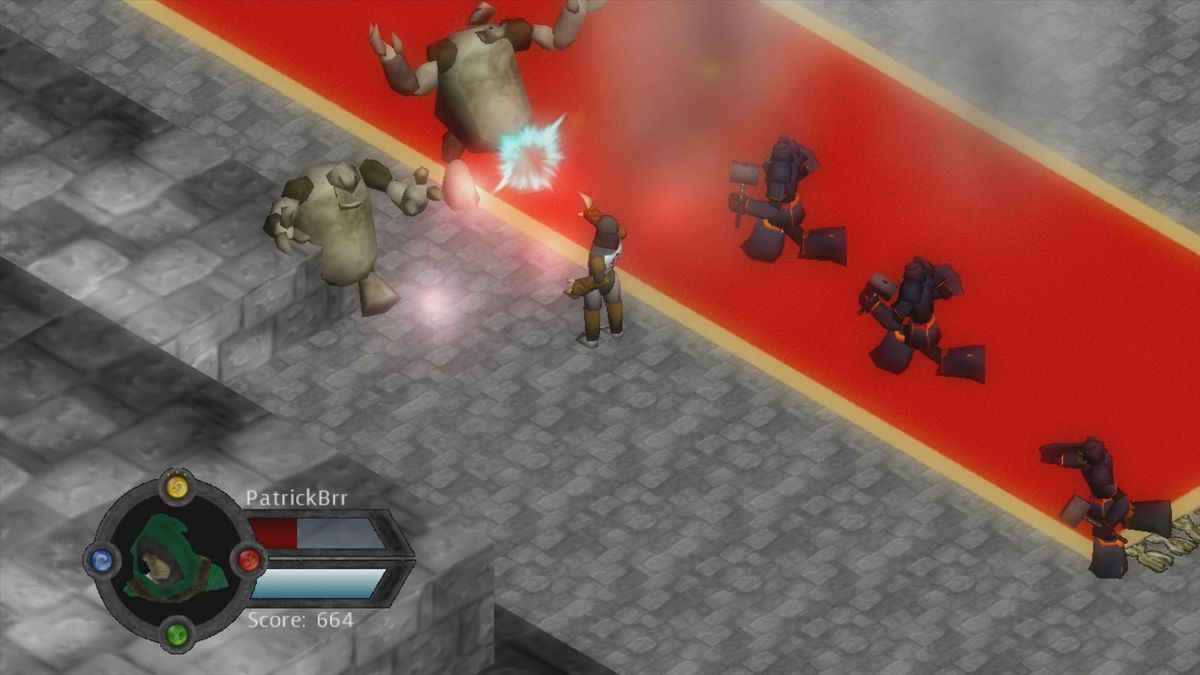 A Wizard's Odyssey (Xbox 360) screenshot: Blasting some foes (trial version)
