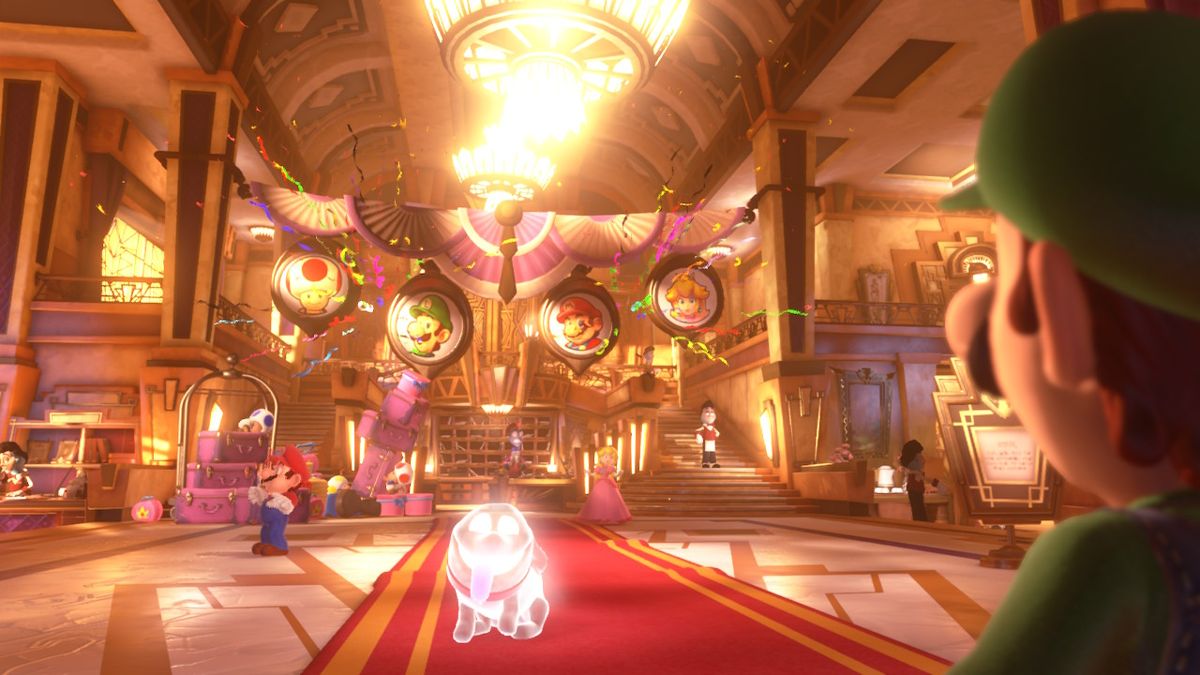 Luigi's Mansion 3 (Nintendo Switch) screenshot: Intro: Entering the lobby