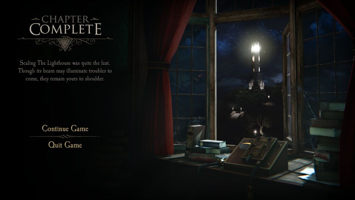 The Room Three (Windows) screenshot: At the end of each chapter it recaps