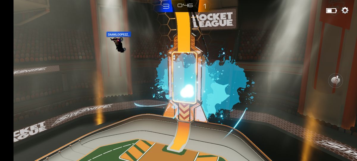 Rocket League: Sideswipe (Android) screenshot: The opposition has scored. (Dutch version)