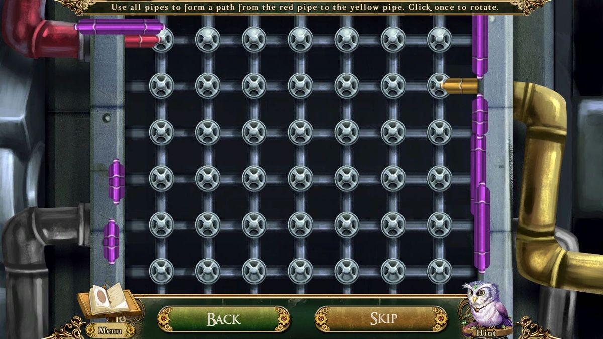 Awakening: The Goblin Kingdom (Windows) screenshot: A mini PipeMania puzzle<br><br>Big Fish Games Trial version